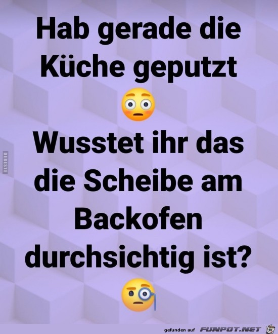 Backofen geputzt