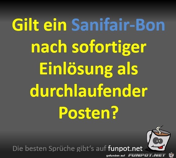 Der Sanifair-Bon