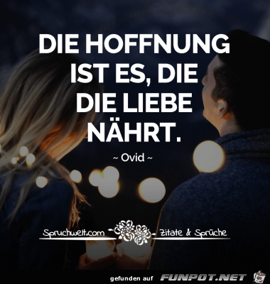 Die Hoffnung ist es...