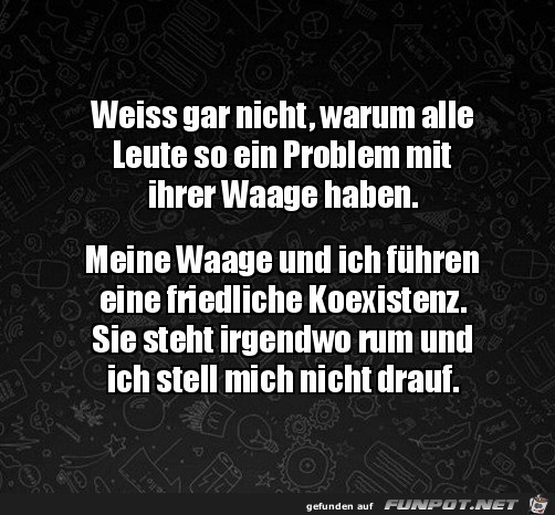 Das Problem mit der Waage