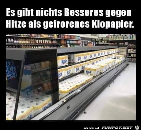 Eisgekhltes Klopapier