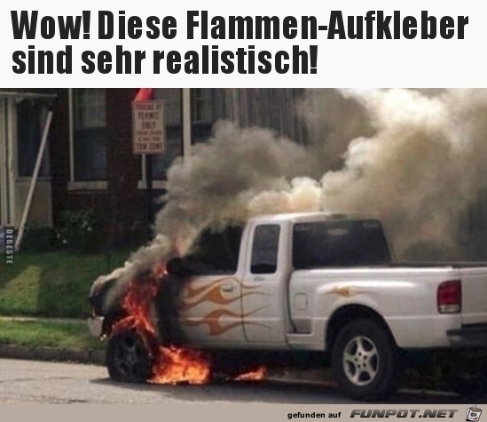 Flammen-Aufkleber