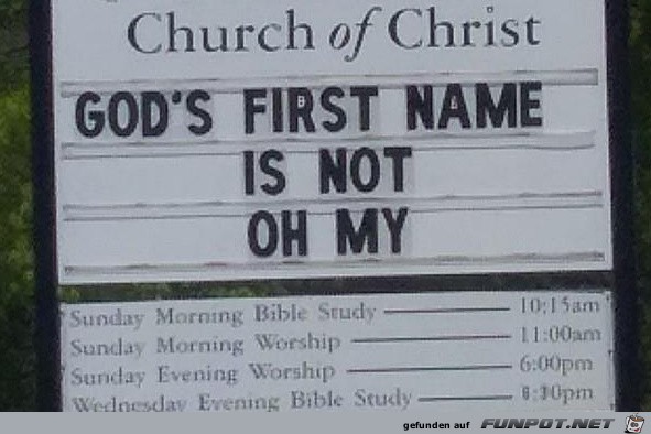 God's first name...