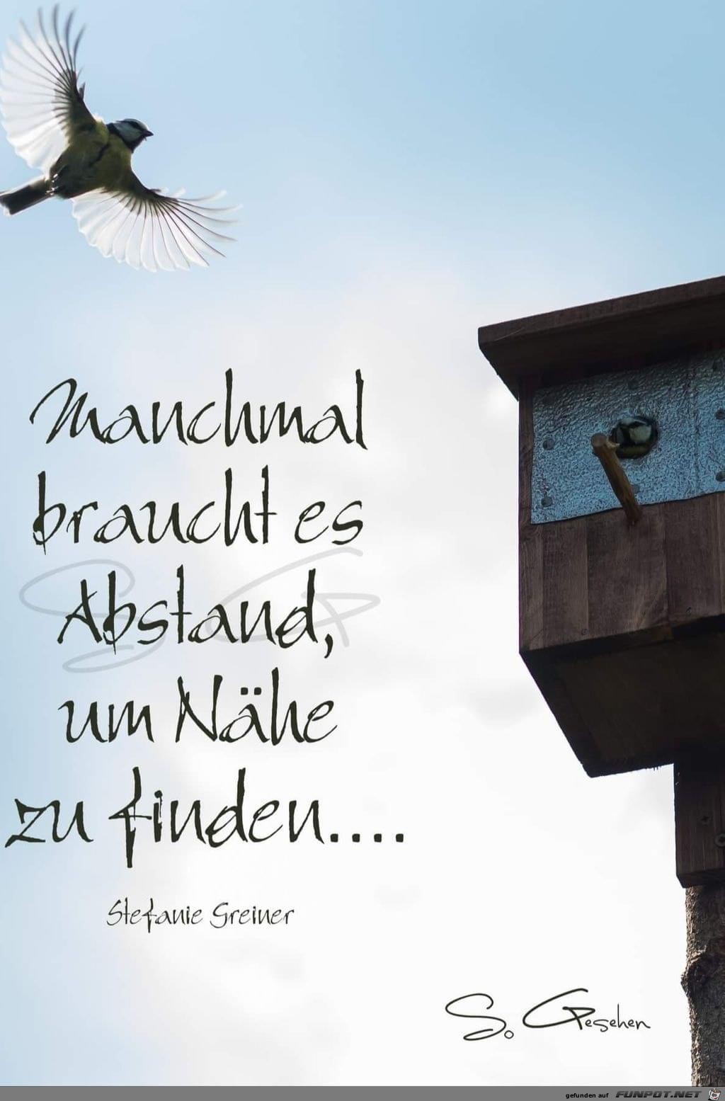 manchmal braucht es abstand