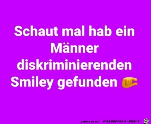 Ein Mnner diskriminierender Smiley