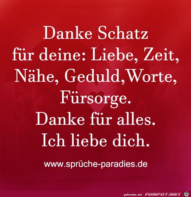 Danke fr deine Liebe