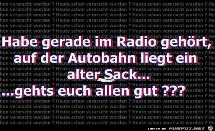 Habe gerade im Radio gehrt...