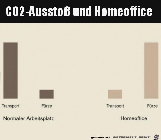 CO2-Ausstoss und Homeoffice