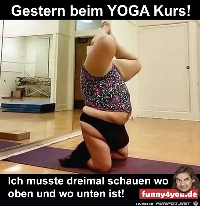 Gestern beim YOGA-Kurs