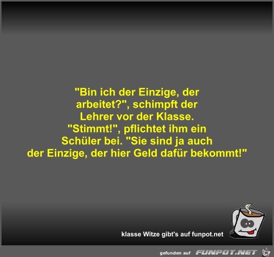 Lustiger Spruch Bin Ich Der Einzige Der Arbeitet 