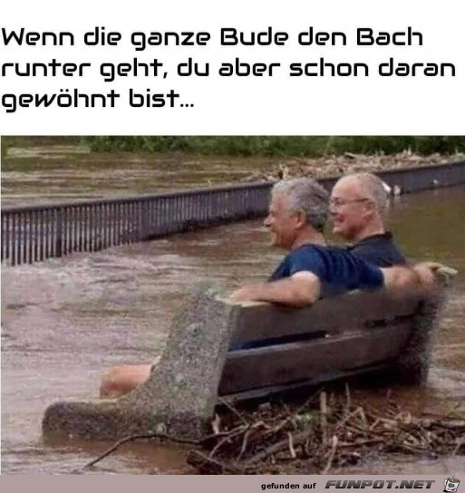 Die ganze Bude geht den Bach runter