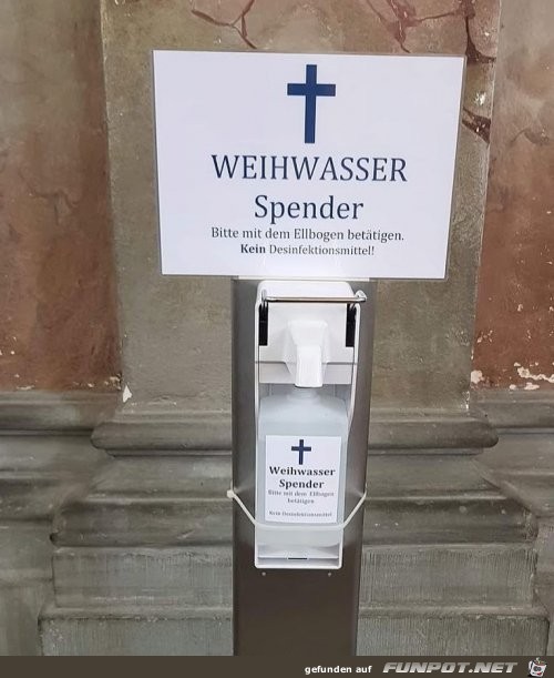 Ein Weihwasserspender