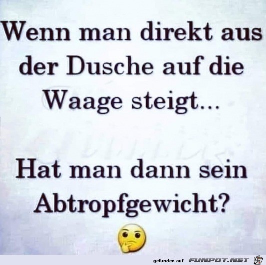 Das Abtropfgewicht