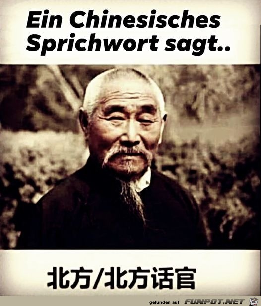 Ein chinesisches Sprichwort sagt