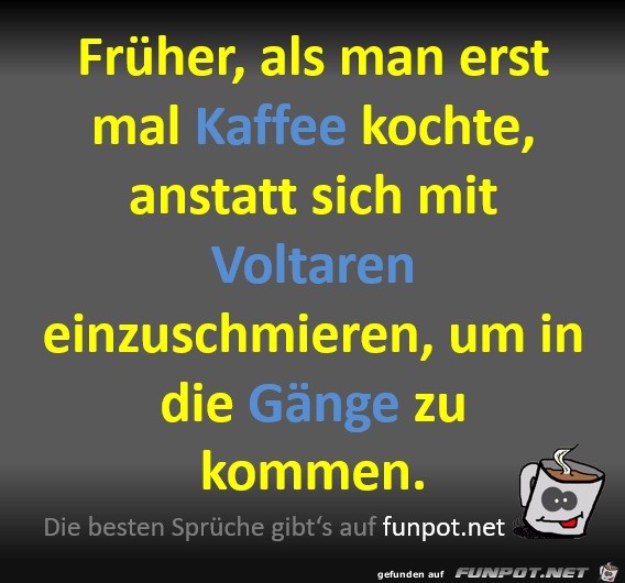 Erst Kaffee gekocht