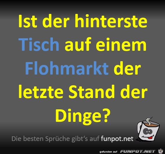 Der hinterste Tisch