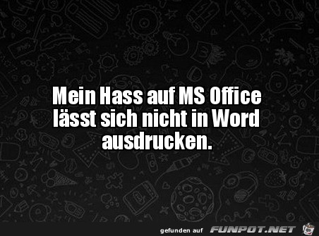 Ich hasse MS Office