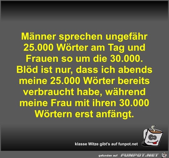 Mnner sprechen ungefhr 25