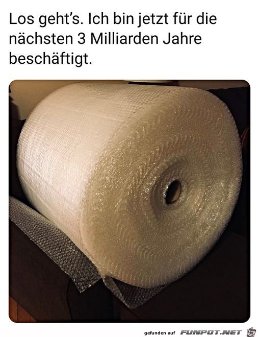 Ziemlich große Knisterfolien-Rolle Ziemlich große Knisterfolien-Rolle