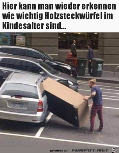 Auto und Schrank sind nicht kompatibel