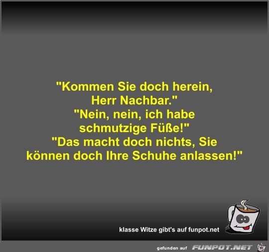 Kommen Sie doch herein Kommen Sie doch herein