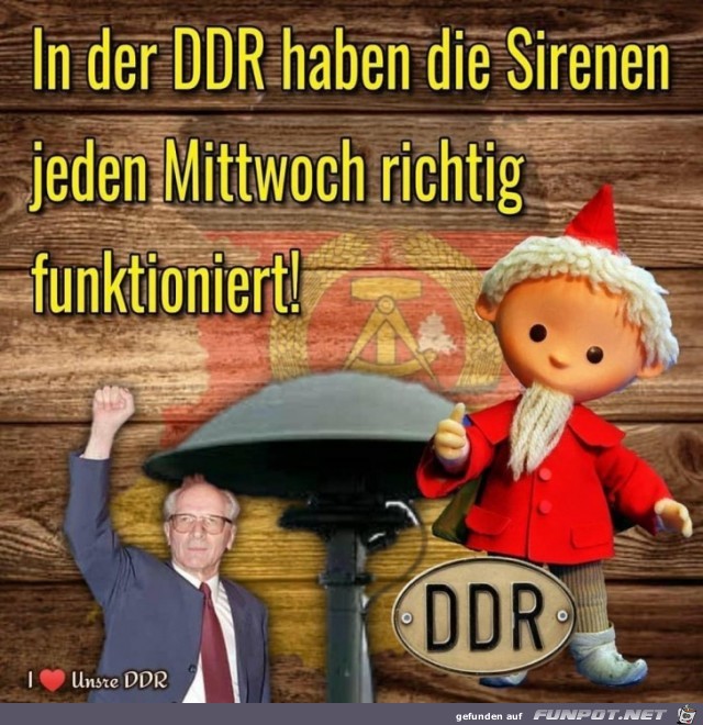 In der DDR haben die Sirenen jeden Mittwoch funktioniert