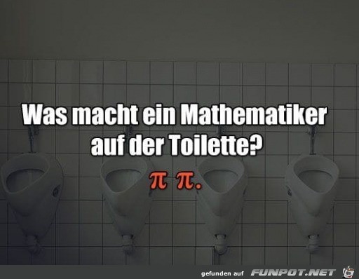 Was machen Mathematiker auf der Toilette?