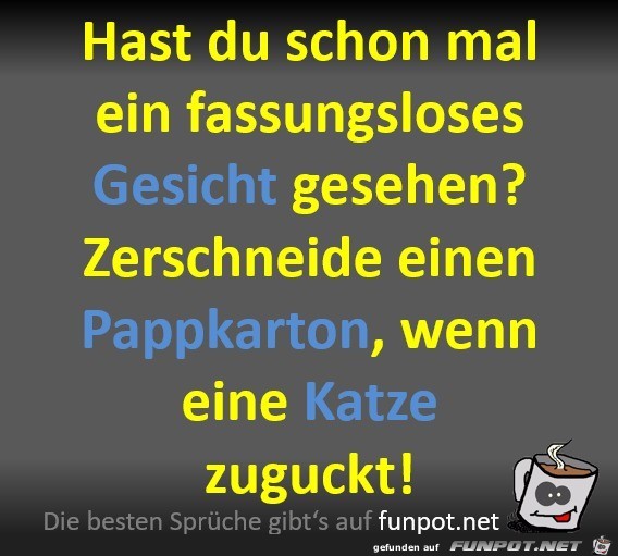 Ein fassungsloses Gesicht