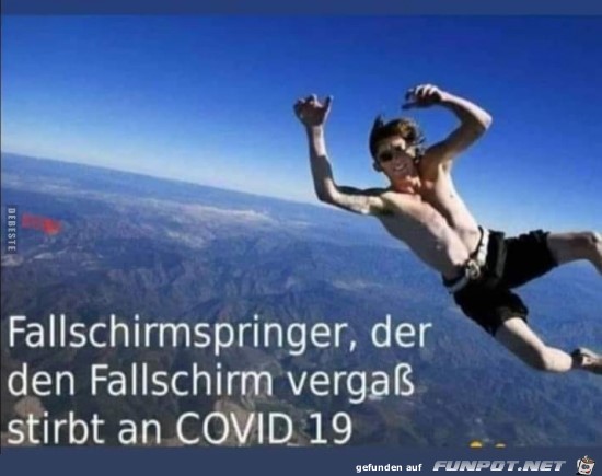 Armer Fallschirmspringer