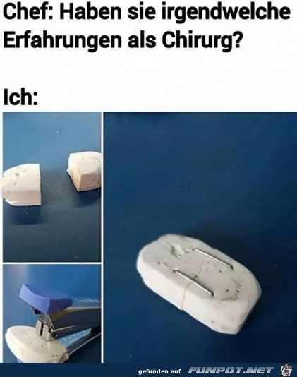 Ihre Erfahrungen als Chirurg?