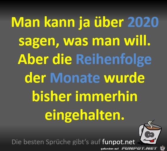 Die Reihenfolge der Monate