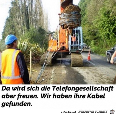 Telefon-Kabel gefunden