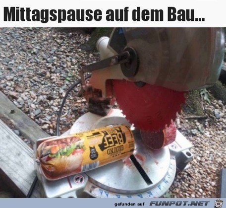 Mittag am Bau