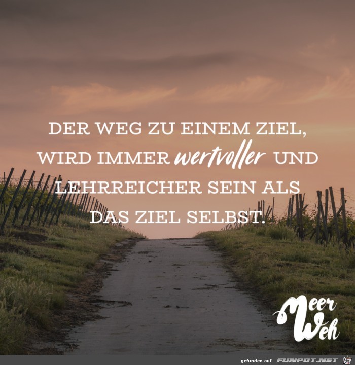 Der Weg zu einem Ziel...