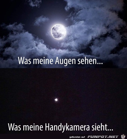 Handykamera sieht wenig