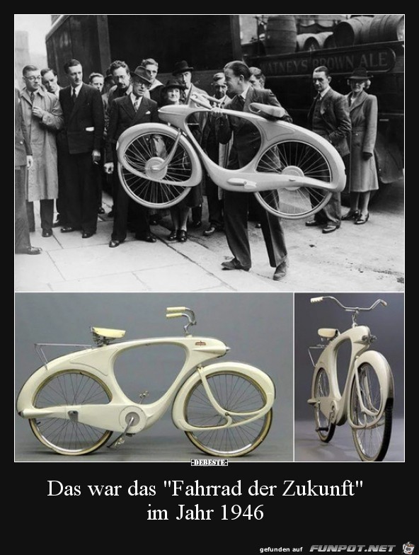 Das Fahrrad der Zukunft im Jahr 1946