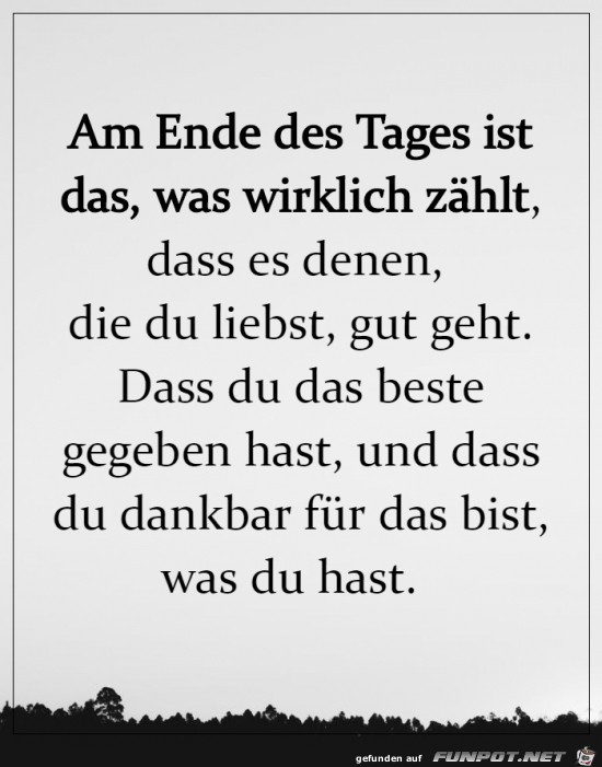 am Ende des Tages