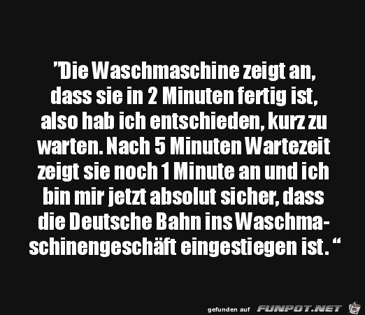 Die Waschmaschine und ihre Zeitangaben