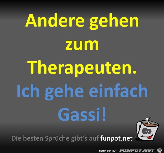 Andere gehen zum Therapeuten