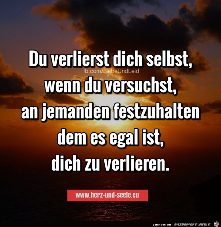 Du verlierst dich selbst