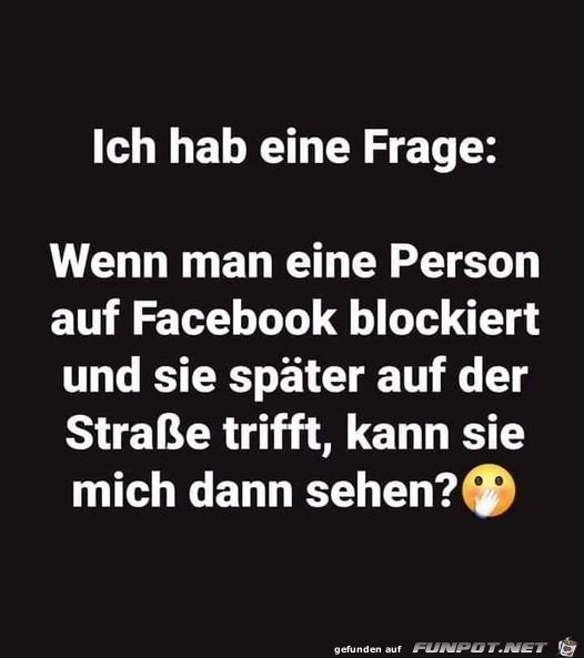 Person auf Facebook blockiert