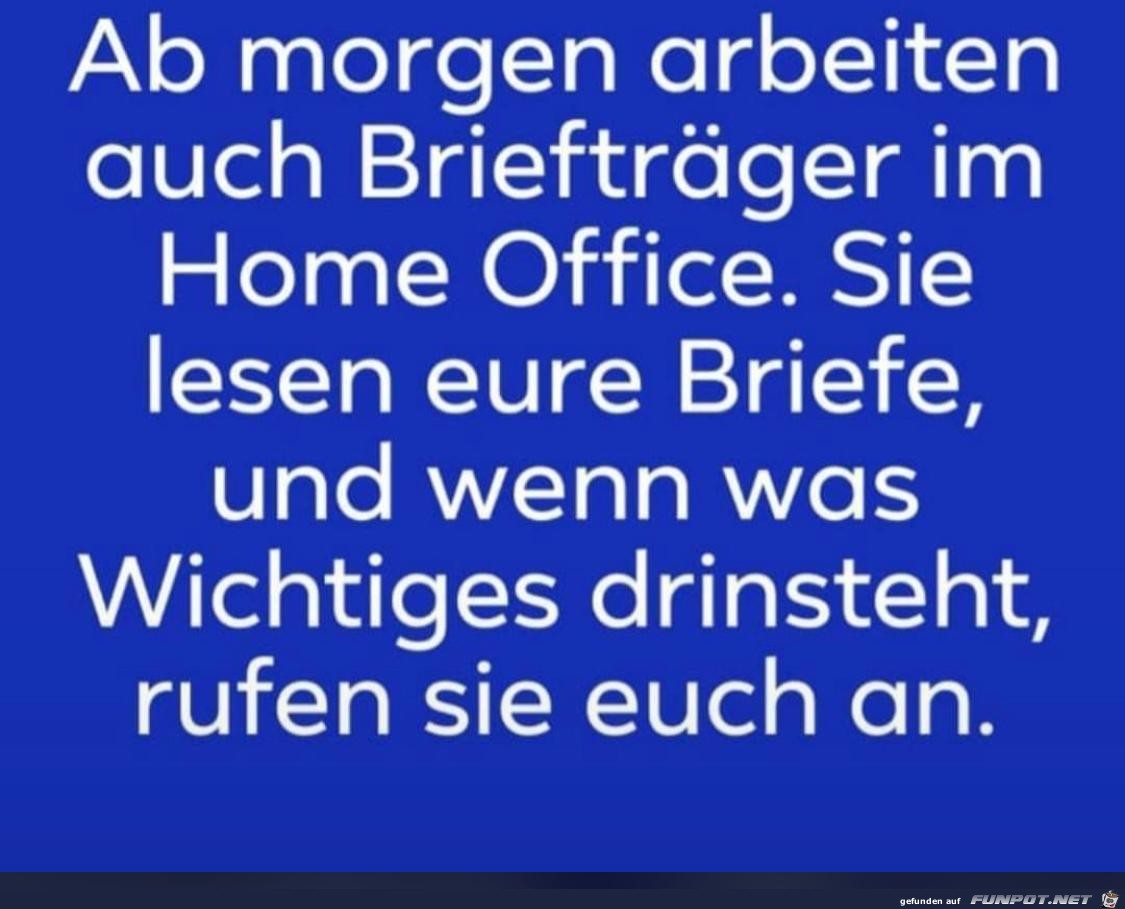 Brieftraeger im Home Office