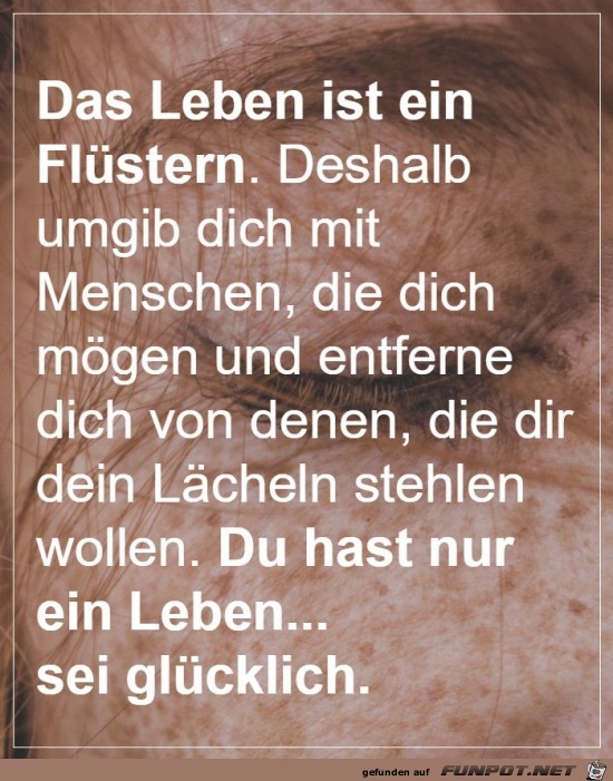 Du hast nur ein Leben