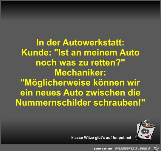 In der Autowerkstatt