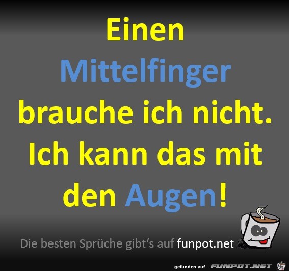 Kein Mittelfinger ntig