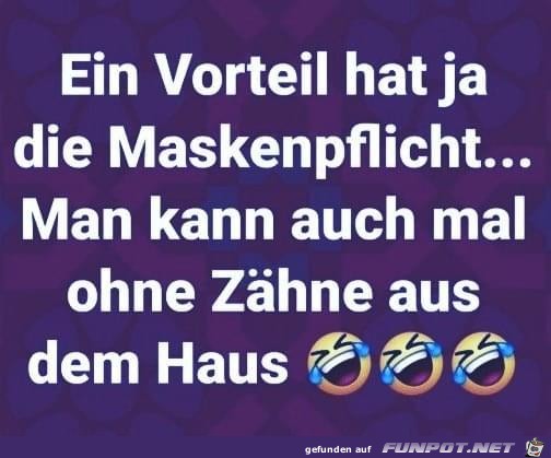 Vorteil der Maskenpflicht