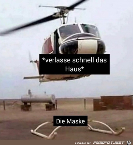 Die Maske vergessen