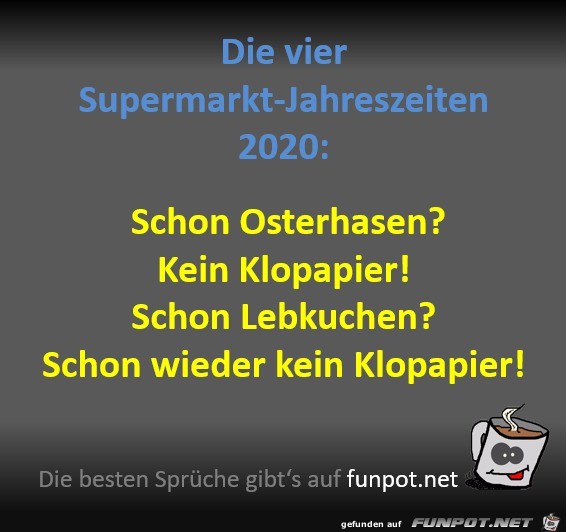 Die Jahreszeiten im Supermarkt 2020