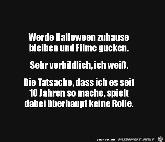 Bleibe an Halloween zuhause