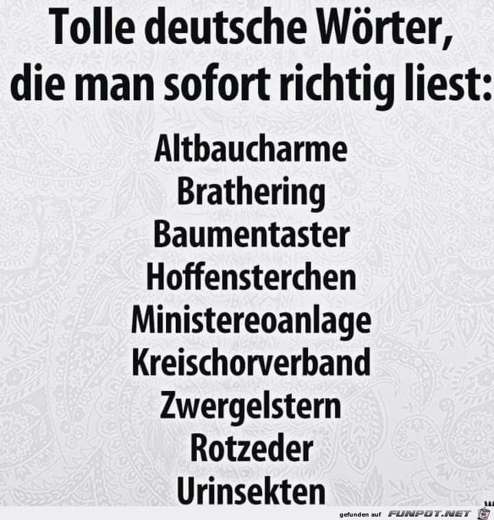 Tolle deutsche Woerter